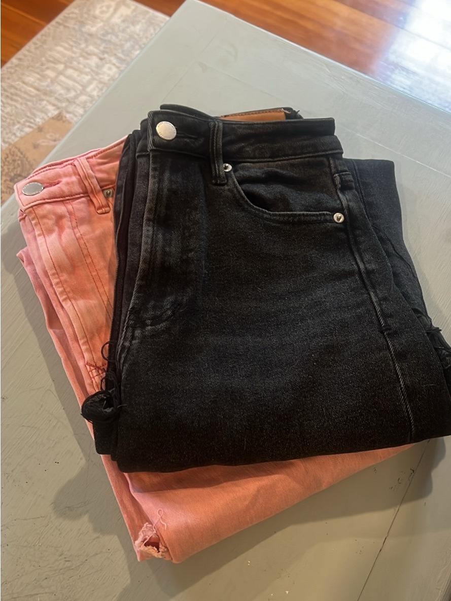 Dear John Jeans - One Black Pair One Washed Red Pair - Size 26
